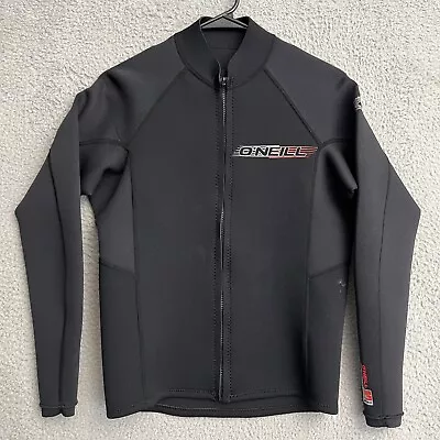 O'Neill Reactor 2mm Wetsuit Jacket Men Medium Black Front Full Zip Neoprene Surf • $34.87