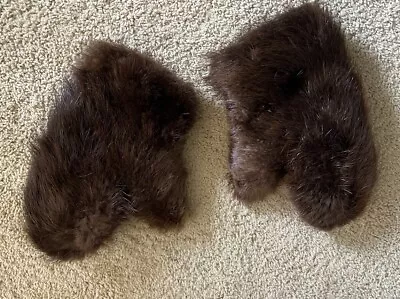 Winter Beaver Fur Mittens Real Beaver Fur Large Never Worn • $109