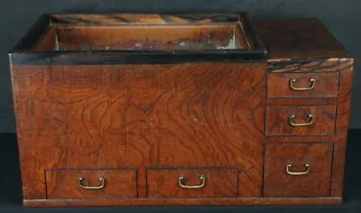 Japan Nagahibachi Tea Fire Cabinet 1900s Tansu Furniture • £436.27