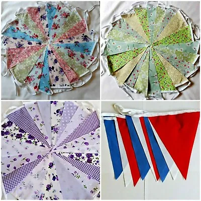 £5.75 • Buy Fabric Bunting Coronation  Wedding Vintage Shabby & Chic Handmade Floral Lace