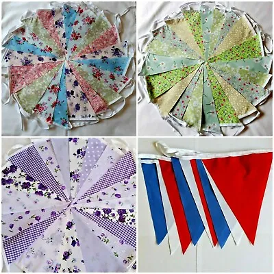 Fabric Bunting Wedding Vintage Shabby & Chic Handmade Floral Lace • £6.25