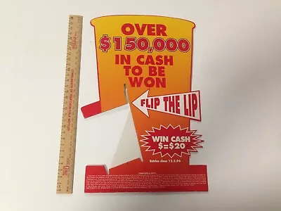 Vintage Coca Cola Cardboard Advertising Sign Flip The Lip • $4.99