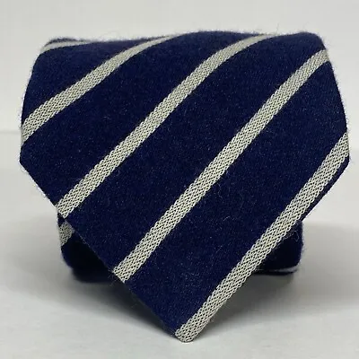 Charles Tyrwhitt Woven Tie Blue Regimental Stripes Silk & Wool Made In Italy. D2 • $22.39