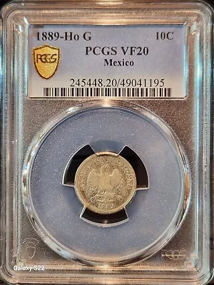 1889-Ho G 10 Centavos Hermosillo Mexico PCGS VF20 (Population 1/0) Mintage 42k • $299.99