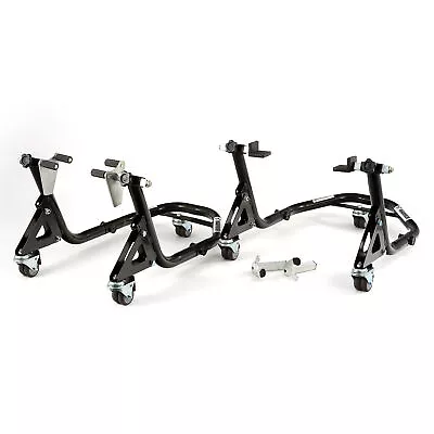 Warrior 360 Degree Floating Front & Rear Motorcycle Bike Paddock Stand Combo • $129.93