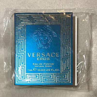 Versace Eros Eau De Parfum EDP Sample Spray .03oz 1ml Sealed In Bag • $9.49