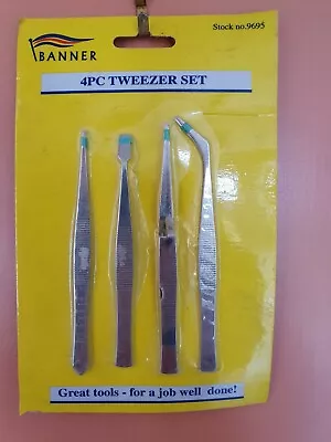 Tweezer Set 4pcs • £3.25