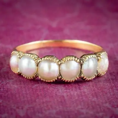 £1450 • Buy Antique Georgian Natural Pearl Half Hoop Ring
