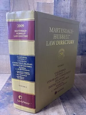 Law Reference Book: Martindale Hubbell Law Directory 2009 Volume 2 • $19.99