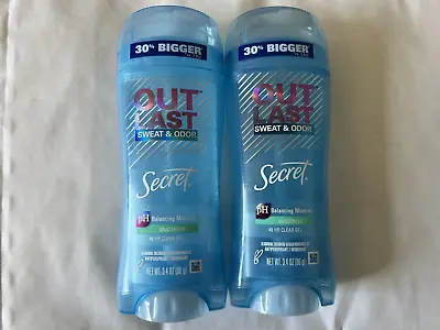 £27.95 • Buy Secret Outlast Clear Gel Antiperspirant Deodorant For Women, Unscented 2 Pack