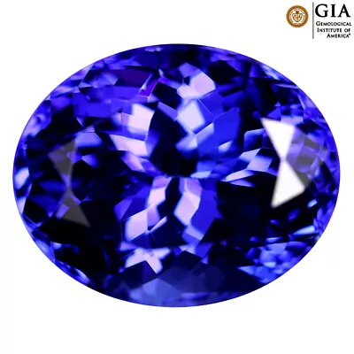 GIA Certified 10.44 Ct AAAA Oval (14 X 12 Mm) Natural D'Block Tanzanite • $3868.99