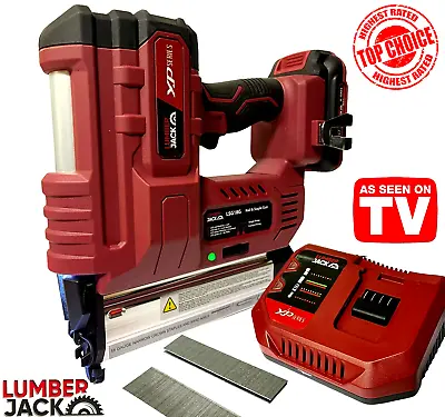 Cordless Nail Gun Stapler With 20v Lithium Ion Battery & Charger 2nd Fix Nailer • £159.99