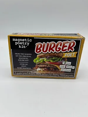 Burger Magnetic Poetry Kit Food 200 Words Novelty Game • £8.95