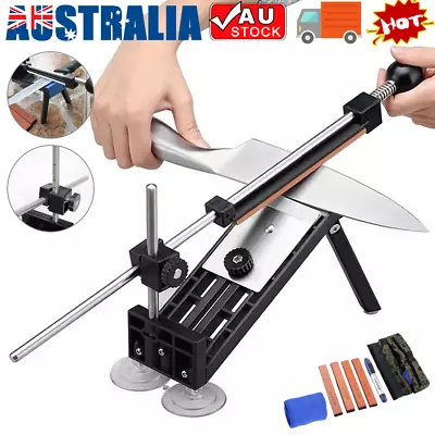 Professional Chef Knife Sharpener Kitchen Sharpening System Fix Angle 4 Stones • $27.11