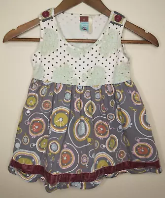 Matilda Jane Character Counts Sleeveless Top Size 6 Stopwatches Gray Purple • $4.99