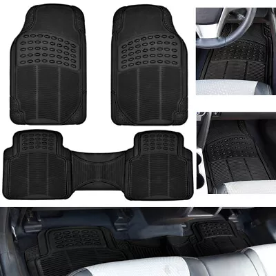 $24.99 • Buy Auto Floor Mats For Car SUV Van All Weather 3 Piece Set Rubber Liners