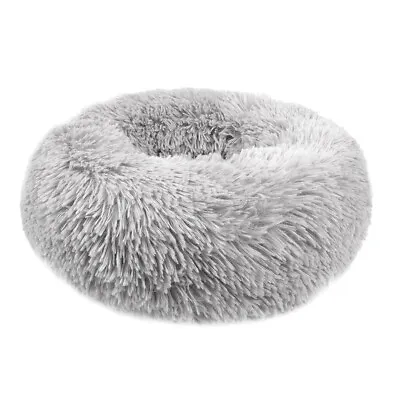 Plush Pet Bed Calming Donut Dog Bed Cat Bed Round Cuddler Nest Cushion Beds Mat • $13.69