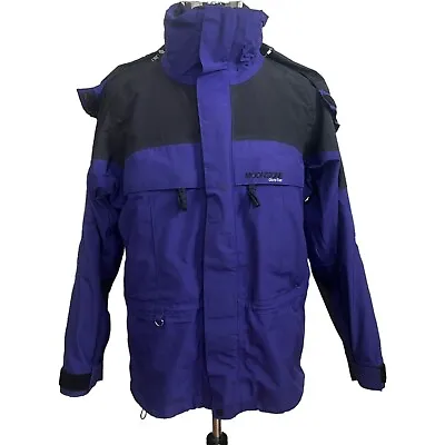 Moonstone Gore-Tex Rain Jacket Zip Up Hooded Purple Mens Size Medium Made In USA • $75