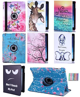 For Apple IPad 10 7/8/9 IPad Air 1st IPad 5/6 Smart Case 360° Rotating Cover • £5.99