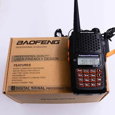 $41.79 • Buy Baofeng UV-6R VHF/UHF 136-174/400-520MHz Walkie Talkies Dual-Band Two-way Radio 