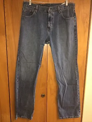 Tommy Hilfiger Relaxed Freedom 100% Cotton Medium Wash Jeans Men's Size 34x32 • $12