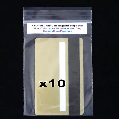 10 Pcs Gold Magnetic Stripe Cards Credit Card ID Type Clone / Read / Write • $6.99