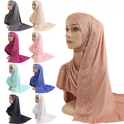 Muslim Hijab Amira Instant Scarf Shawl Women Turban Wrap Headscarf Stole Islamic • $13.06