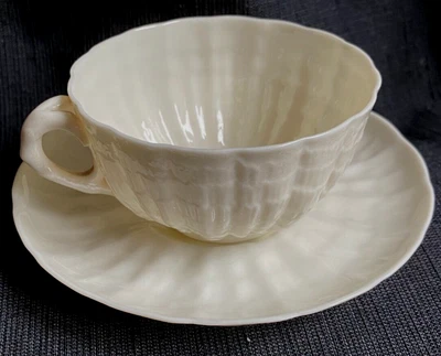 £30 • Buy Irish Belleek Tridacna Cup And Saucer Second Black  Mark Period