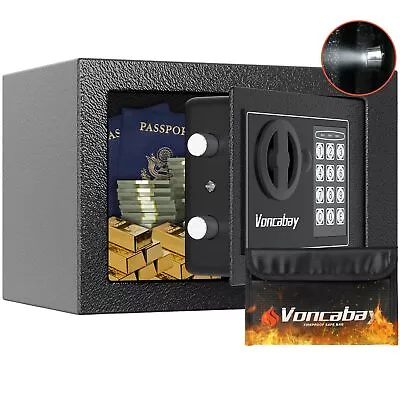 Money Safe Box For Home With Sensor Light & Fireproof Security Safe Box For M... • $45.83