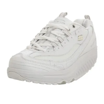 Skechers Women’s Sneakers Shoes Size 7.5 Shape-Ups Platform Toning Walking White • $36.99