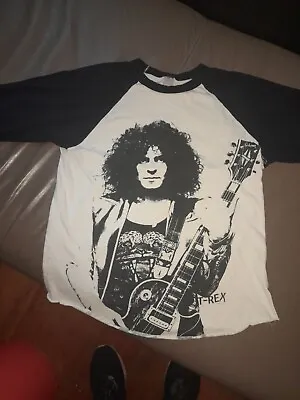 T Rex Vintage Baseball Tee Shirt Small Usa Made Glitter Marc Bolan Bowie Slade • $999.99