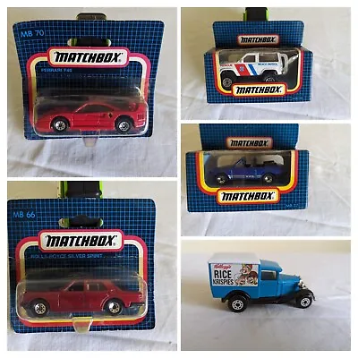 Matchbox Cars Ford Bronco Ferrari F40 Ford XR3I Rolls Royce Ford Model A Van • £5