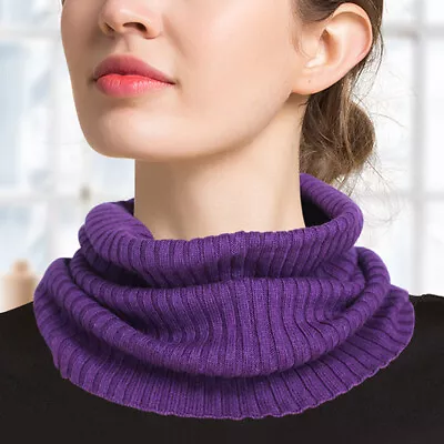 Women Silk Wool Thermal Neck Gaiter Neck Warmer Face Mask Magic Scarf Bandana • $8.53