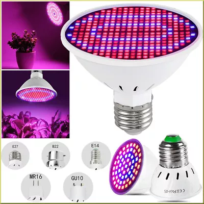 £5.99 • Buy LED Plant Grow Light Bulb Red Blue Spectrum Hydroponic Flower Veg Indoor Lamp