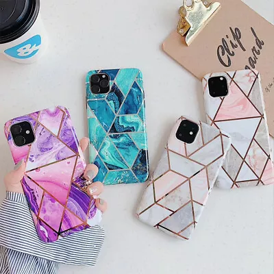 $10.89 • Buy For IPhone SE 2020 8 7 Case Tempered Glass Marble Shockproof Silicone Gel Cover