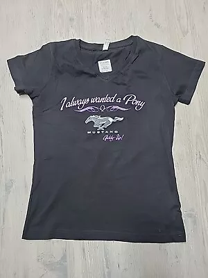  I Always Wanted A Pony  (Giddy-Up) Black V-Neck Tee - Cute Shirt!  • $30.27