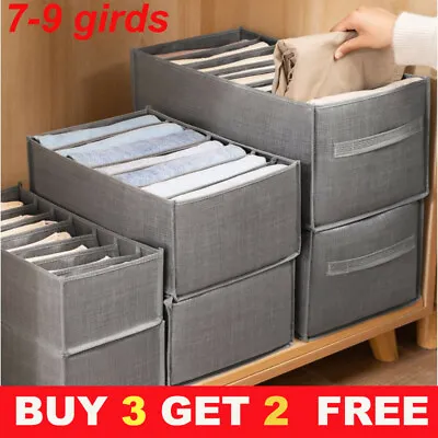 £6.89 • Buy Folding Drawer Organizer Clothes Box T-shirt Jeans Leggings Closet Storage Box