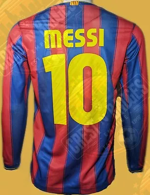 Messi Barcelona 2009-2010 Home Long Sleeves Jersey M-xl • $54.92