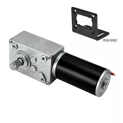 Electric Turbo Gear Motor DC 12V 24V 8-470Rpm Gearbox & Stand For DIY Hobby • $34.18