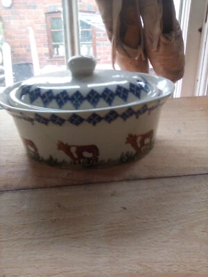 £10 • Buy Brixton Vintage Spongeware Butter Dish