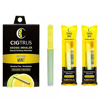 Stop Vaping Quit Smoking Aid Nicotine Free Oxygen Inhaler Citrus Lime Aroma 3 Pk • $18.99