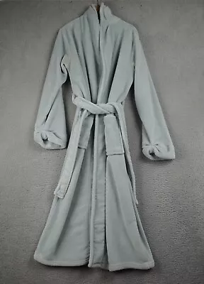 Restoration Hardware Women's Green Plush Bath Robe Long W/ Tie Belt Sz Small • $69.94