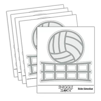 Volleyball And Net Laptop Water Bottle Car Window Sticker 5 Pack • $9.99