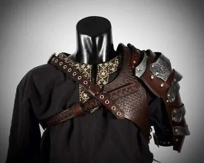 Leather Armor Leather Pauldron Viking Viking Pauldron Leather Pauldron Larp • $147.20