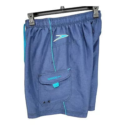 Speedo Mens Swim Trunks Shorts Medium Blue Beach Pool Summer • $9.99