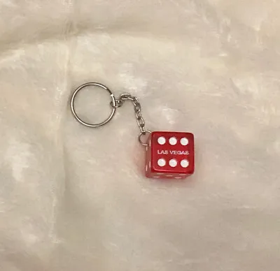 $7.99 • Buy LAS VEGAS Nevada Red Dice Travel Souvenir Collectible Key Ring Key Chain