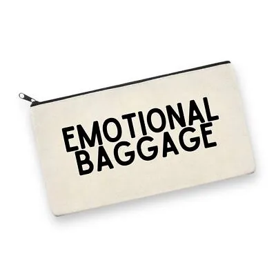 Pencil Or Makeup Bag | Emotional Baggage | Canvas Material • £8