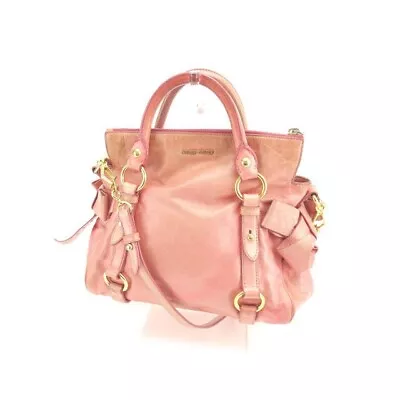 MIU MIU Miumiu Handbag Shoulder Bag Leather #6 • $238.88