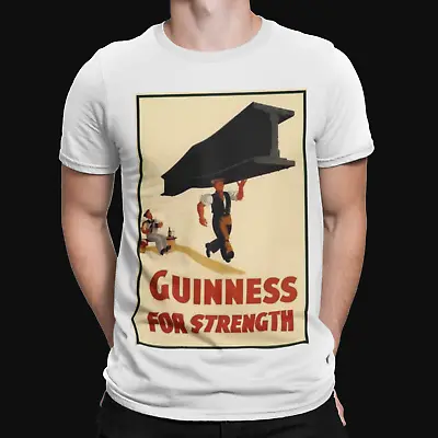 £6.99 • Buy Guinness For Strength T-Shirt - Funny - Beer - Alcohol - Star - Sci Fi - Retro