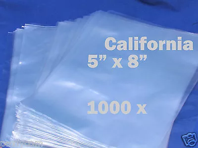 Lot Of 1000 Piece Heat Shrink Wrap Film Flat Bags 5x8 Candles PVC 5  X 8  • $35.95